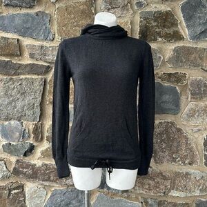 Lululemon 'Sweet Savasana Pullover' Knit Sweater in Heathered Black Size 8